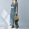 Dimanaf 2024 Plus Size Dress Women Summer V-Neck Sundress Bohemian Floral Print Loose Big Oversize Maxi Dress 5484
