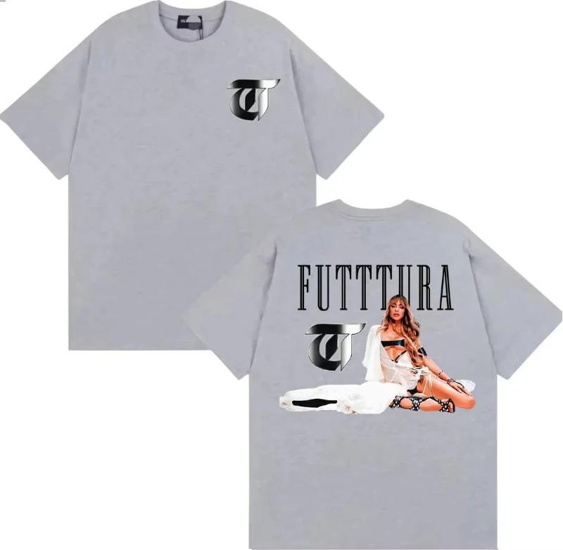 Tini Stoessel Futtura Album Tour 2025 Merch TShirt Unisex Hip Hop Vintage Trendy Tee Pure Cotton Loose Plus Size TShirt