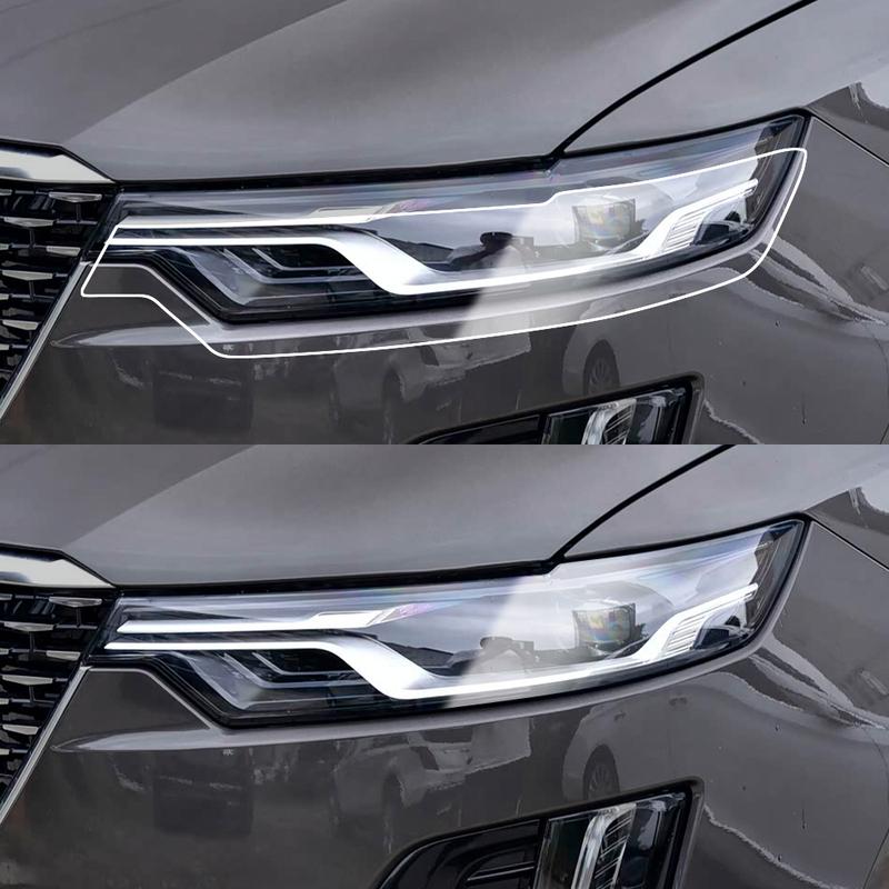 For Cadillac XT6 2019-2026 High Gloss Smoke Black Pre-Cut Headlight Protection Film TPU PPF Kit Anti-Scratch Vinyl Wrap Cover