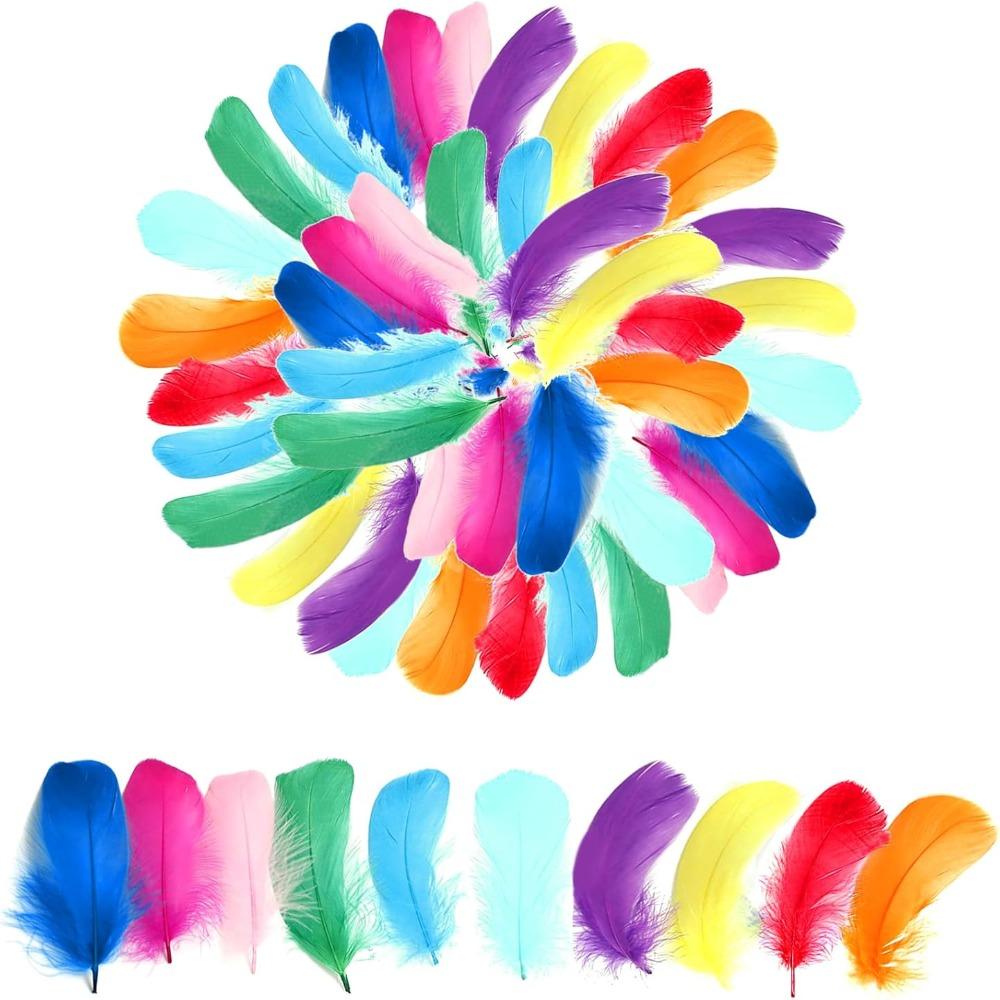 50PCS 12-18cm Goose Feathers Natural Dream Catcher Feathers  Wedding Party Handicraft Accessories