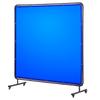 Welding Screen with Frame, 1.74 x 1.74 m Welding Curtain Screen, Flame-Resistant Vinyl Protection Screens with Lockable Swivel Wheels & 6-Level UV