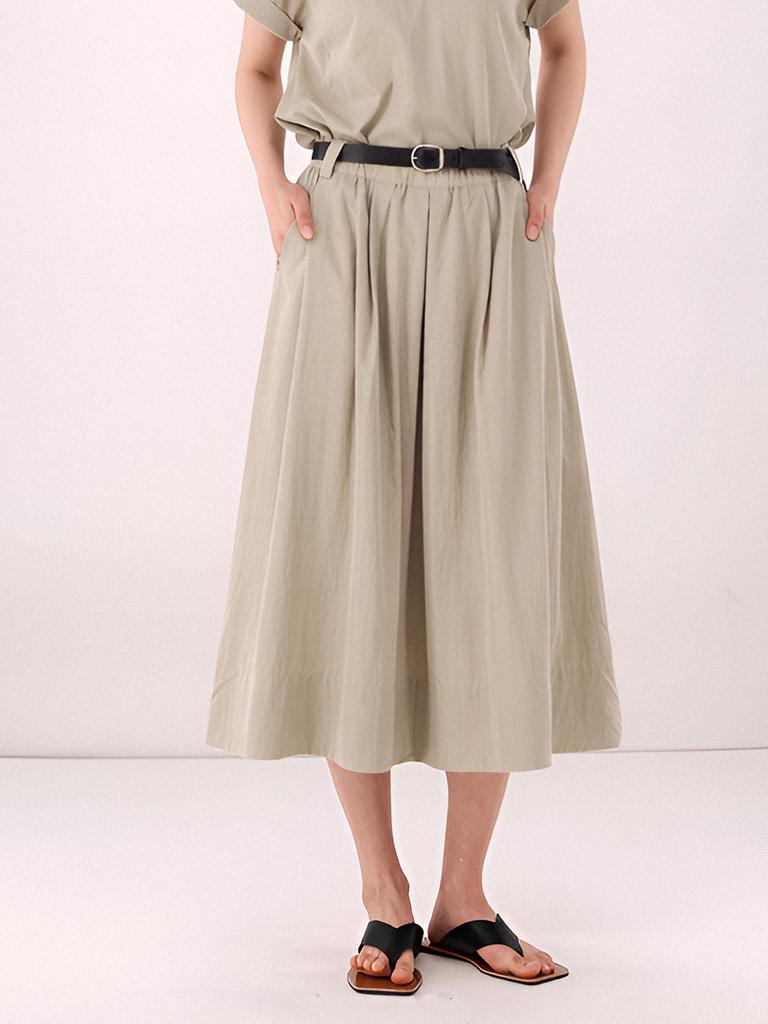 Acud Barrel Volume Skirt _Beige