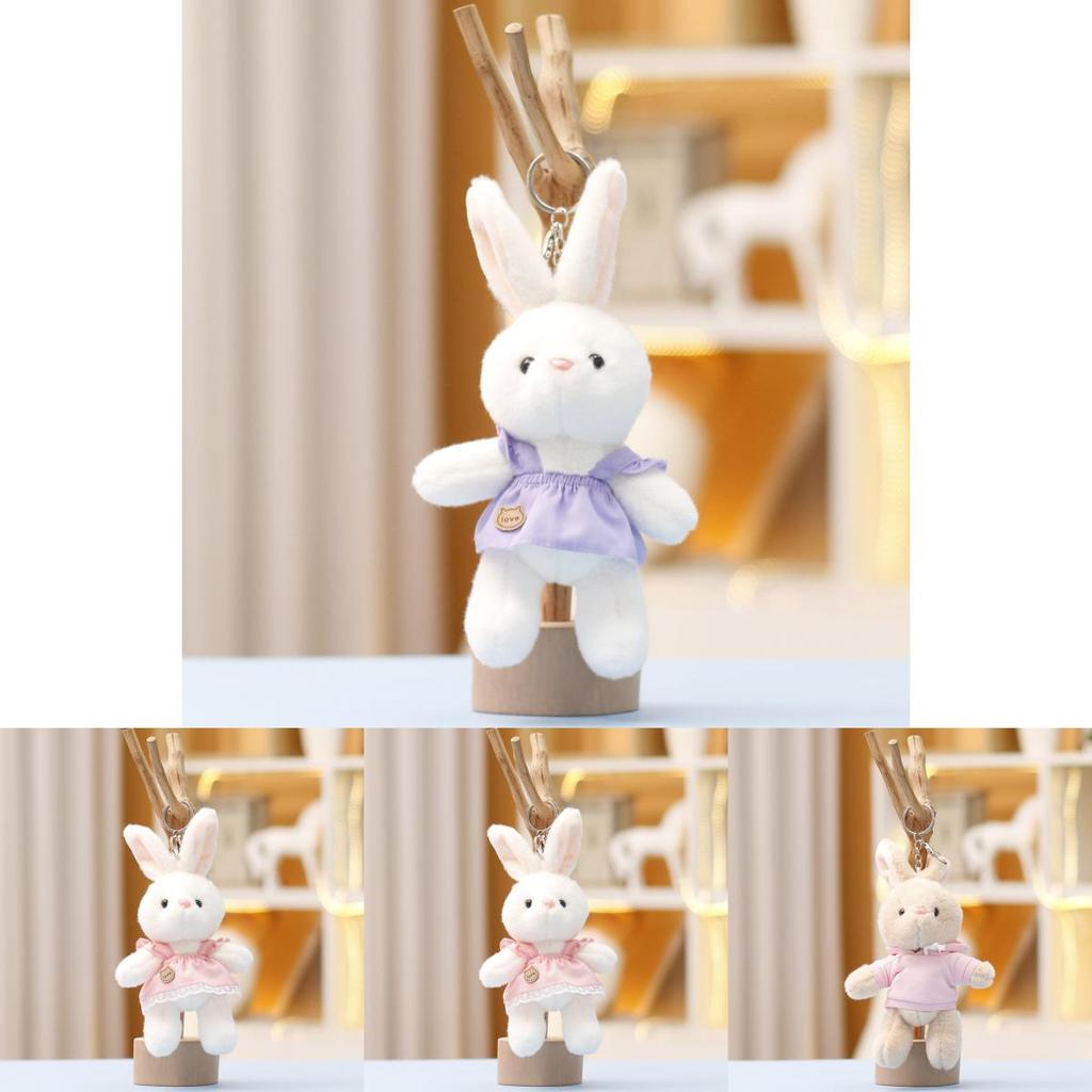 Hoodie Bunny Plush Keychain Toy Doll Cute Gift For Kids And Backpack Decoration