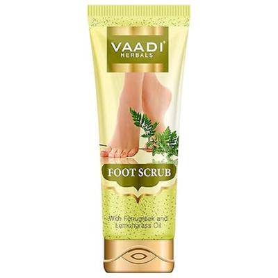 @Vaadi Herbals Скраб для ног с пажитником и маслом лемонграсса, 110 г UK305 СКИДКА 50%