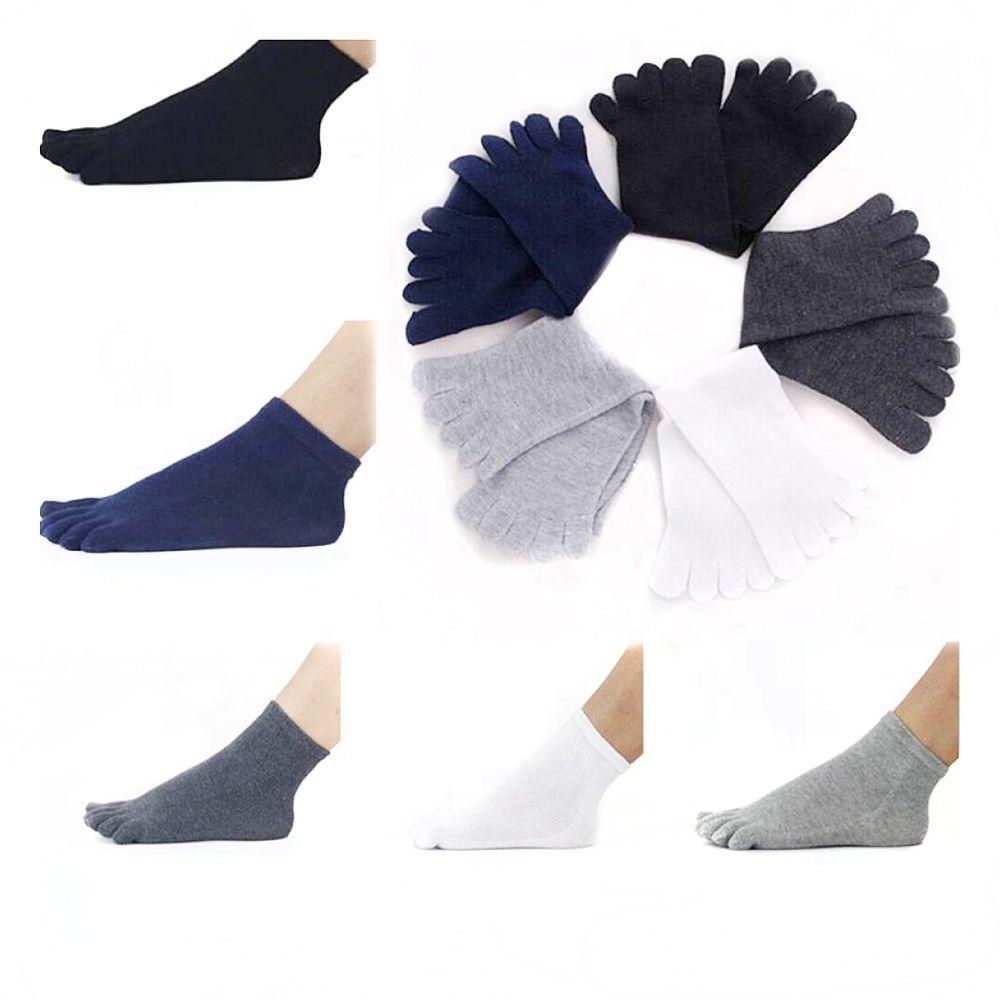Soft Unisex Women Men Cotton Sports Five Finger Toe Socks