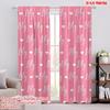 2pcs,2D Plane Printing Curtains&Window Treatment PinkLilyPattern 100% Polyester (without Rod) Outdoor Decorations Use for