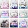 3D Unicorn Bedding Set Cute Animal Duvet Cover 2/3 Pieces Girl Room Full Size Home Soft Easy To Clean Zippered Home Set