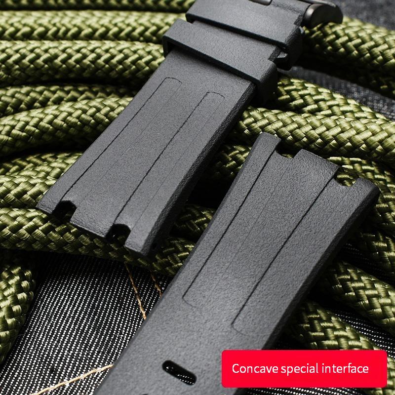Классический черный ремешок для часов Audemars и Piguet Royal Oak Strap FOR AP 15710 26470 резиновый ремешок для часов с пряжкой-пряжкой, силиконовый ремешок 28 мм