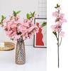 5Pcs Spring Peach Bouquet Artificial Flowers Branches Fake Flowers Silk Faux Flowers for Decoration Home Wedding Party Japanese Garden Decor