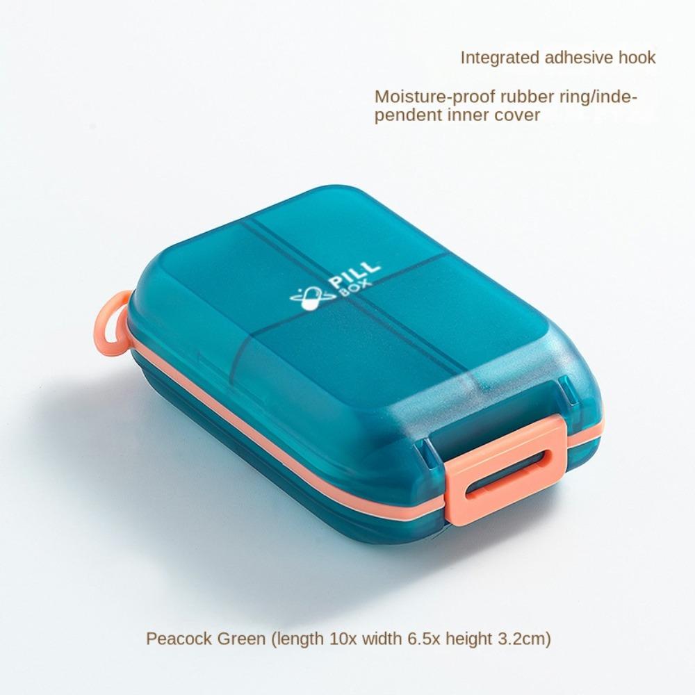 Frosted Travel Pill Dispenser Translucent Mini Medicine Box Weekly Pill Case Drug Separation