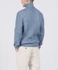 PANICALE Blue Melange Cable Turtleneck Knit