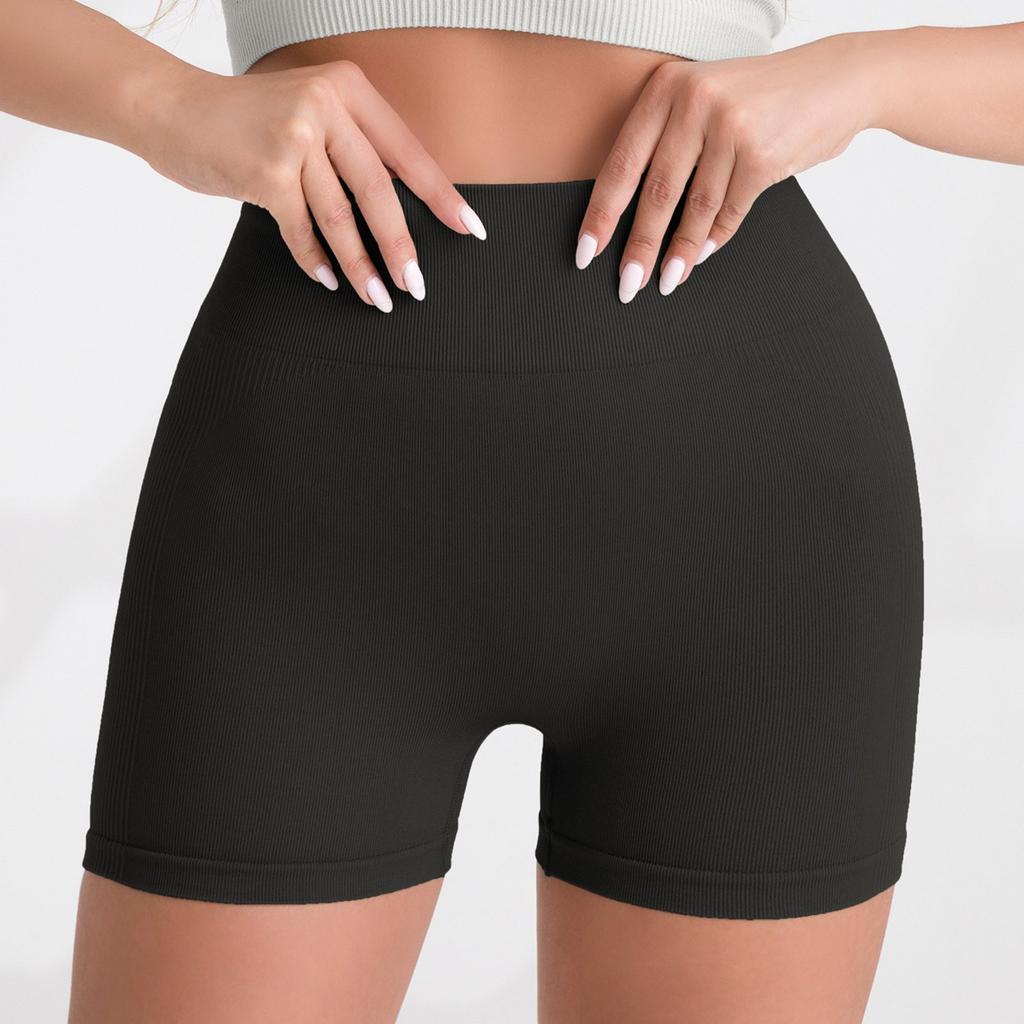 Женские спортивные шорты с высокой талией персикового цвета, обтягивающие шорты для йоги