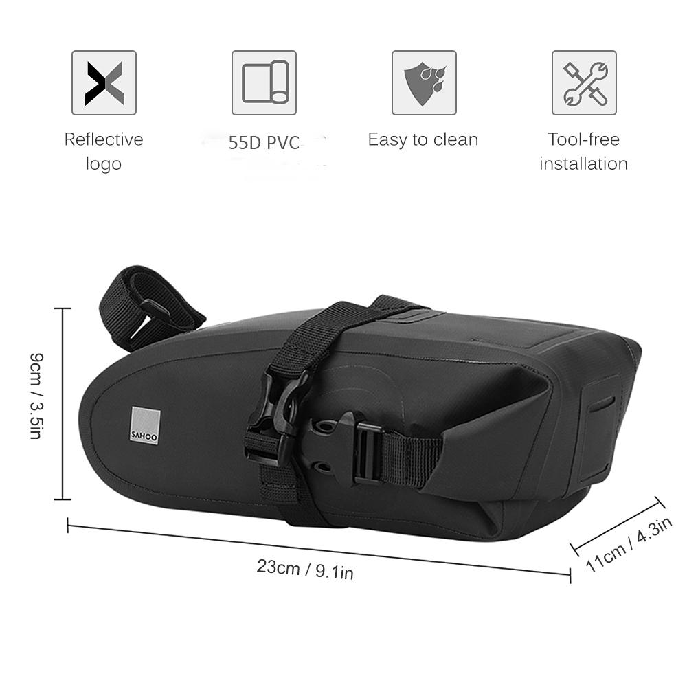 Bicycle Saddle Bag Waterproof Bicycle Storage Bag Reflective Cycle Rear Seat Post Bag Large Capacity Tail Rear Bag MTB