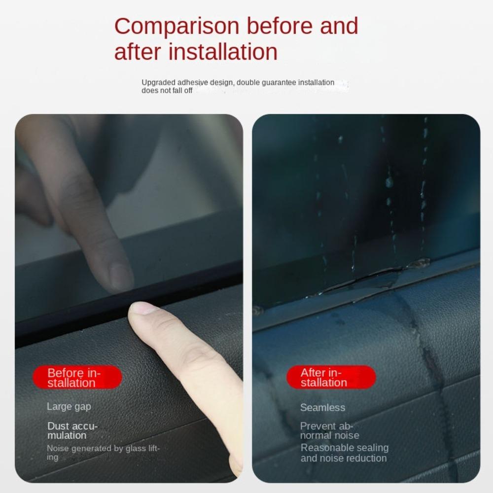7-Shape Car Window Seal Strip Waterproof Car Side Window Gap Filler Sealing Strips  Door Trunk Car