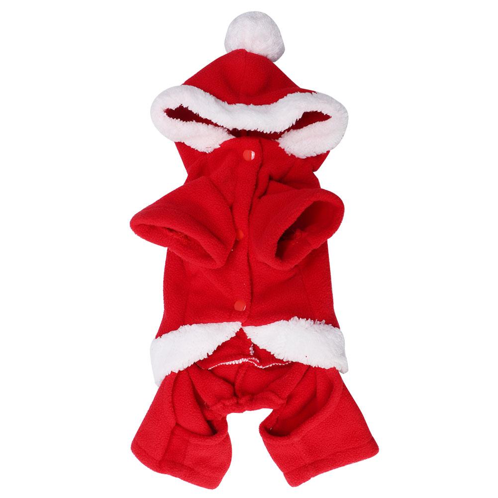 Зимняя рождественская милая красная одежда для собак с капюшоном для маленьких собак куртка для щенков одежда наряд одежда