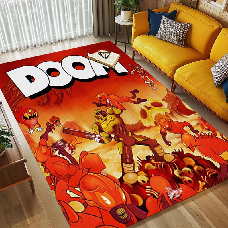 Doom Game Living Room Nonslip Area Rug Soft Carpet For Bedroom Game Playroom Sofa Office Home Decor Doormat Christmas Gift C92610