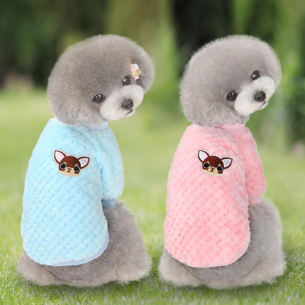 Флисовый зимний теплый джемпер для собак, пальто, свитер, одежда для щенков и кошек, одежда
