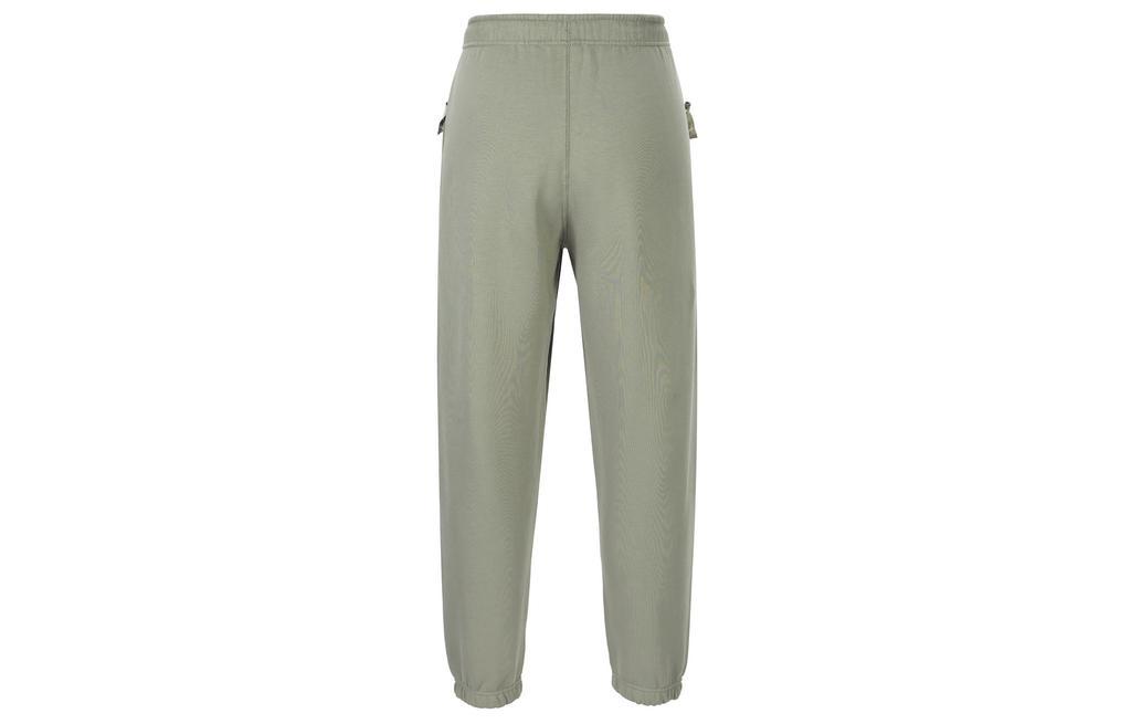Nike Solo Swoosh Loose Fit Lace Up Knitted Fabric Comfortable Fleece Lined Casual Pants Men's Light Army Green/White DX1365-320