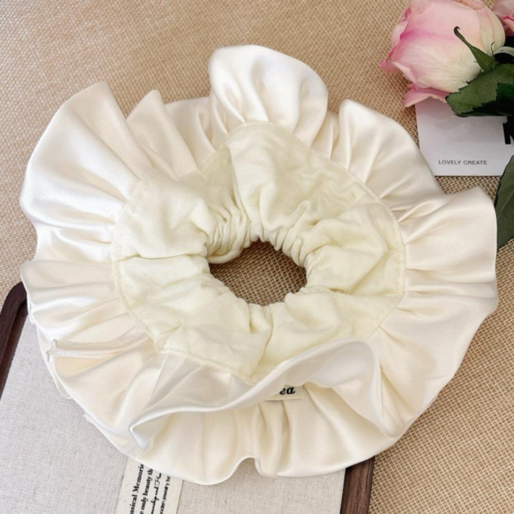 Элегантные плиссированные резинки для волос в форме цветка, преувеличенная веревка для волос, милая большая резинка для волос для вечеринки