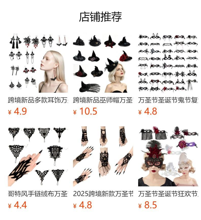 Skull Vampire Wings Earrings Halloween New Ghost Earrings Ghost Ear Ornament EH--
