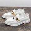 Fashion New Arrival Dress Shoes Man Hot Sale White Leather Men Casual Shoes New Slip-on Men Shoes Italian Style Male Loafers Soft Flats