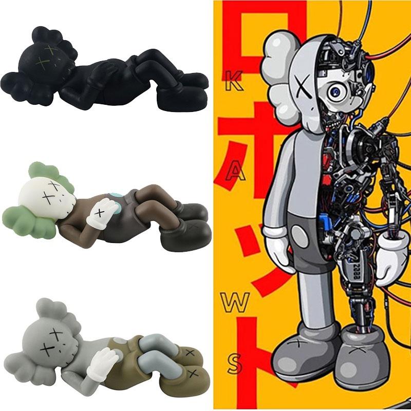 Улица Сезам Kaws Cos Кукла-переноска, Аниме Тренд Фигурка Оптом 17см, Материал ПВХ, Серый