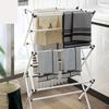 Heavy Duty Clothes Drying Rack - Steel Foldable Laundry Rack, Reinforced Thick Tubes for Dorms, Space Saving Freestanding Dryer