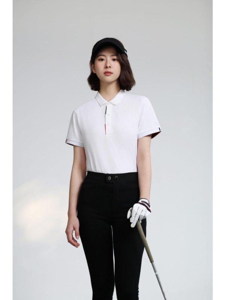 Однотонная футболка Летняя мужская и женская с лацканами и короткими рукавами YG-188