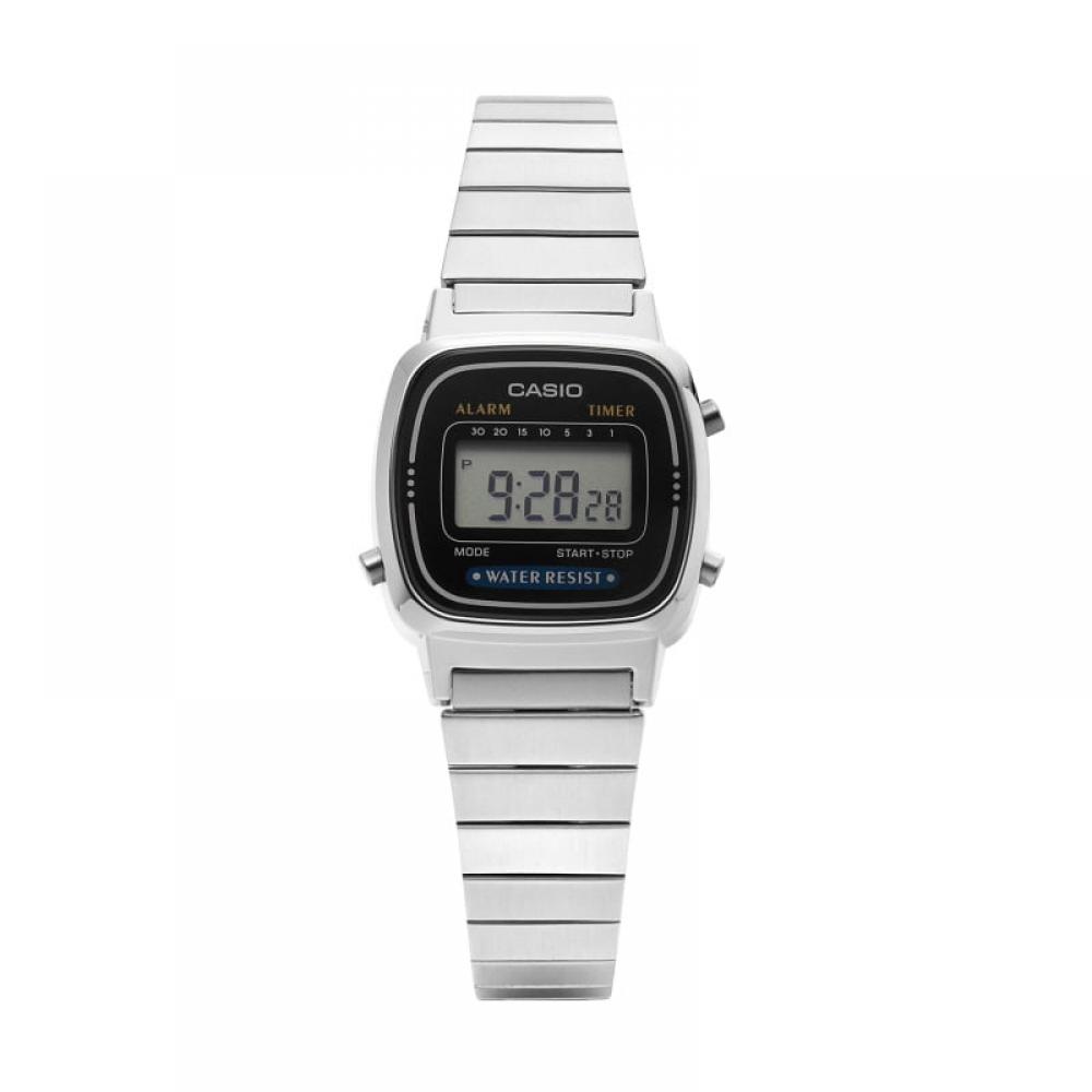 Casio La670wa 1df La670wa 1 Цифровые Квадратные Винтажные Ретро Женские Металлические Часы