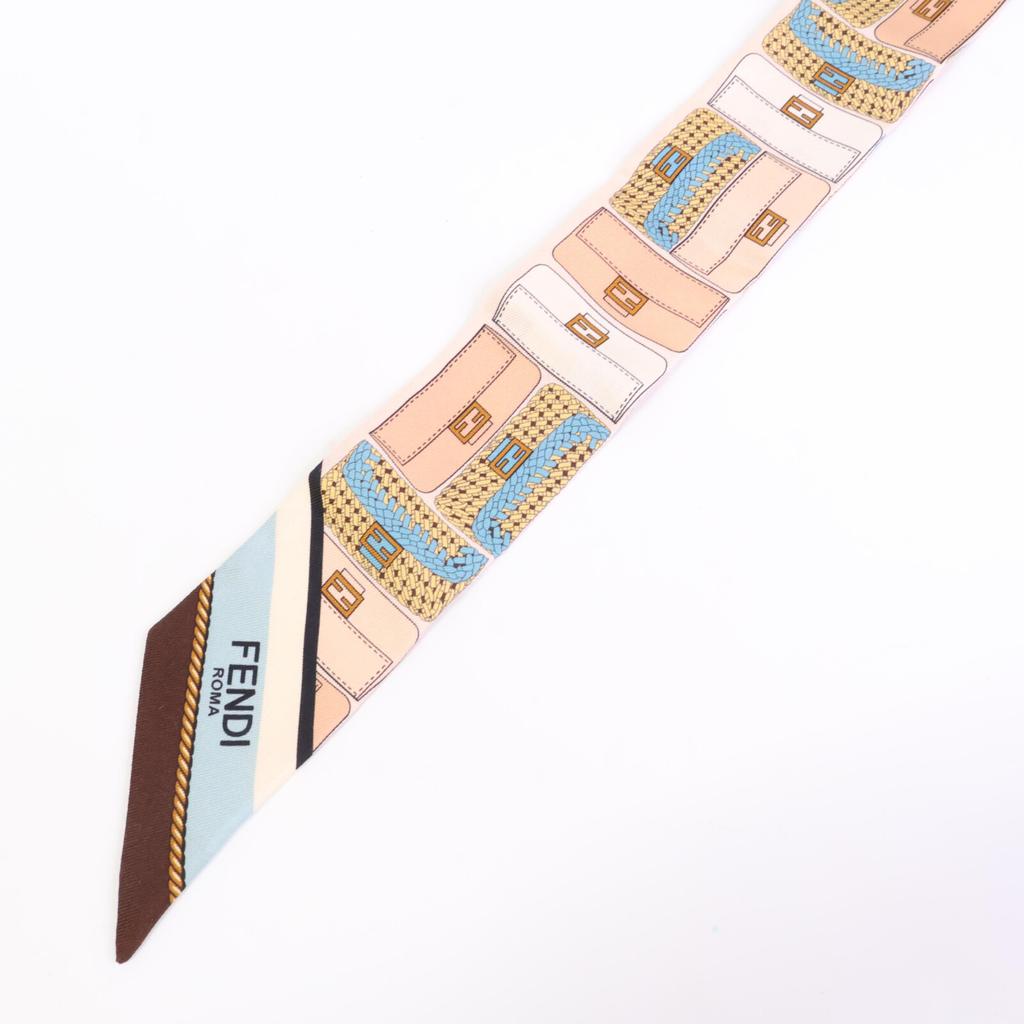 Fendi [Excellent Condition] FXT011ADFNF0TY2 Wrappy Silk Bandeau Scarf Light blueUsed