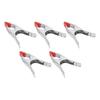 5Pcs Silver Red Woodworking Clamps 7 In A Shape Clips Heavy Duty Firm Fixing Tools  For Tarpaulins