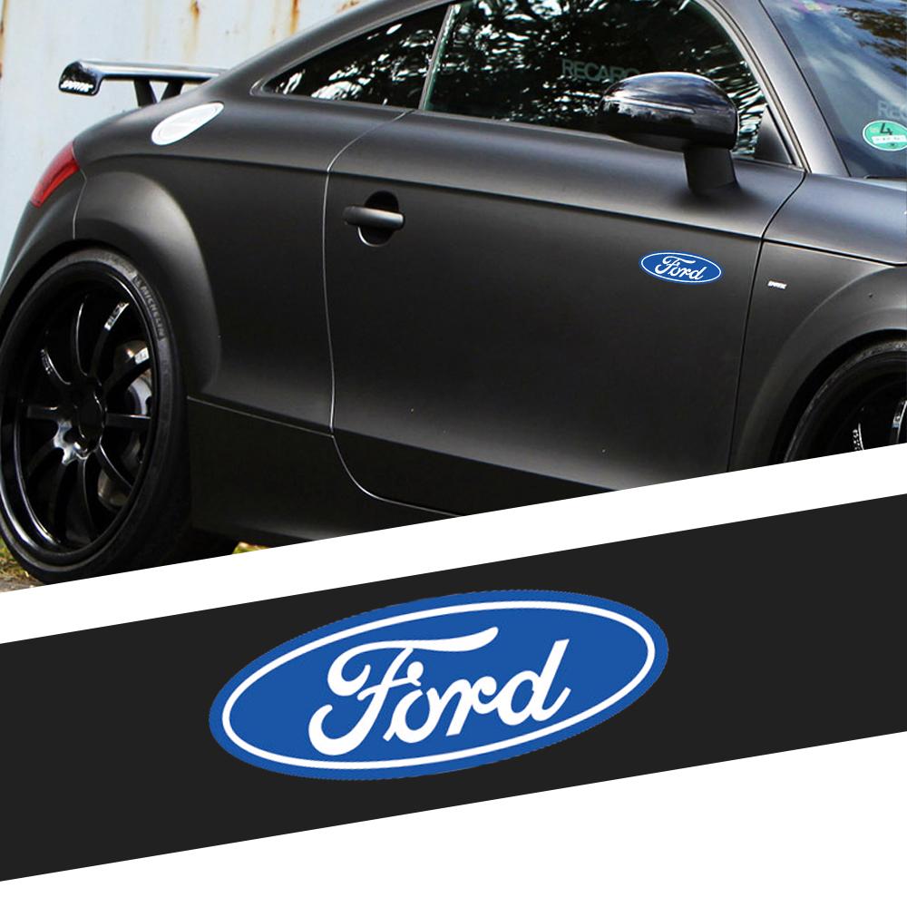 AAAMX1 2/4pcs Car Body Badge Stickers Trunk Emblem Decoration Accessories For Ford Mustang Fiesta Fusion Focus Escape Edge Kuga Mondeo