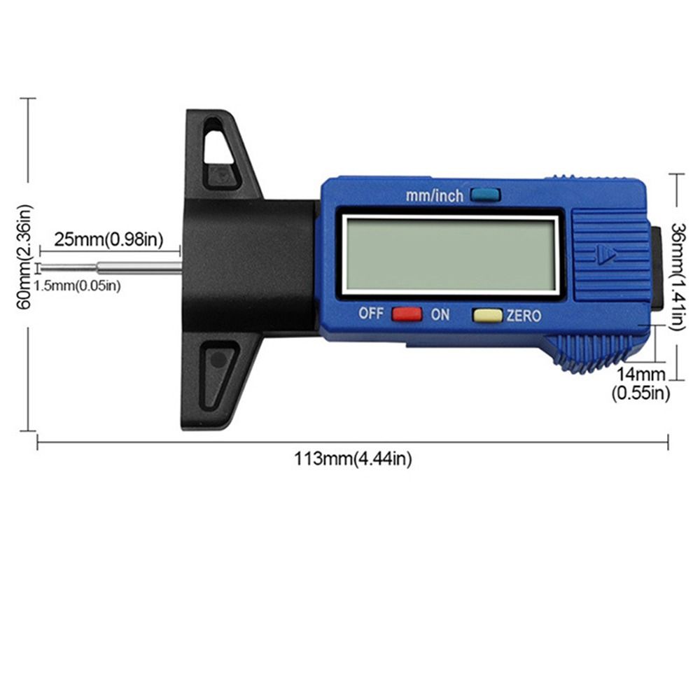 Depth Caliper Measuring Tools Meter Thickness Gauges Depth Gauge Tire Wear Detection Car Tire Tread