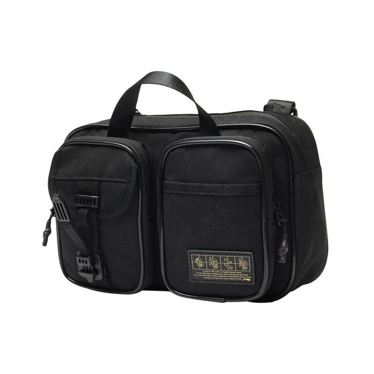 New LiNing Sports Fashion Collection Polyester Crossbody Bags Handbags Regular Unisex Black ABDQ382-2