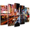 Five Piece Picture Canvas Print Times Square New York