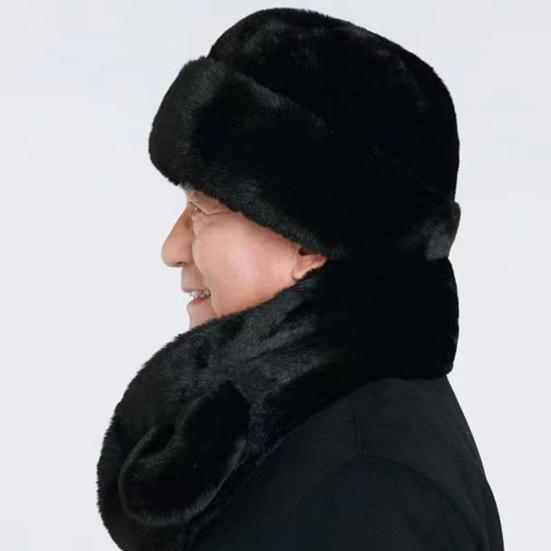 Мужская осенне-зимняя шапка, ультра-толстая однотонная ветрозащитная шапка для предотвращения холодной погоды, головной убор из искусственного меха