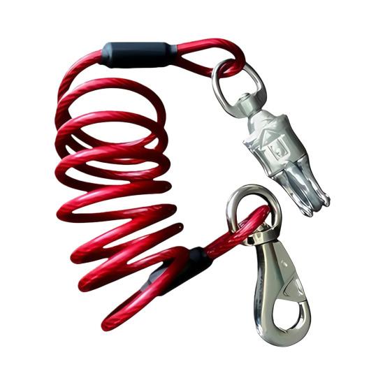 Конная банджи-веревка с регулируемым поводком для лошадей, удлинитель для поводка для улучшения результатов, амортизирующая спиральная веревка-поводок для кемпинга, трейл-райдинга, груминга