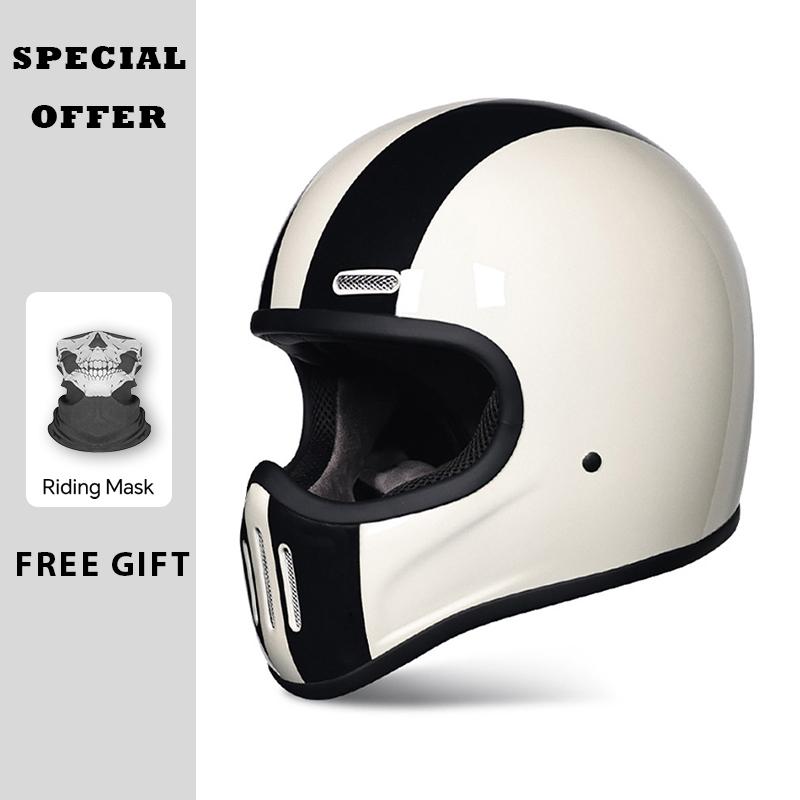TT&COCASCOS Ретро Шлемы для Мотоцикла с Полным Лицом из Стекловолокна Cafe Racer Moto Scooter Racing Шлем из Стекловолокна Японский Стиль