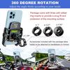 Motorcycle Phone Holder Mount With Qi 15W Wireless Charger & 20W USB-C Fast Charging Port with C To C Cable for 4-8" Phones