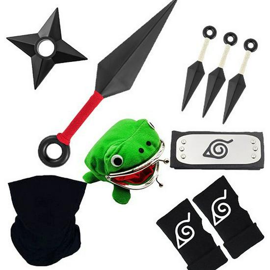 Доступный: Маска Какаши, Кунаи и сюрикены Наруто, Набор повязки Конохи