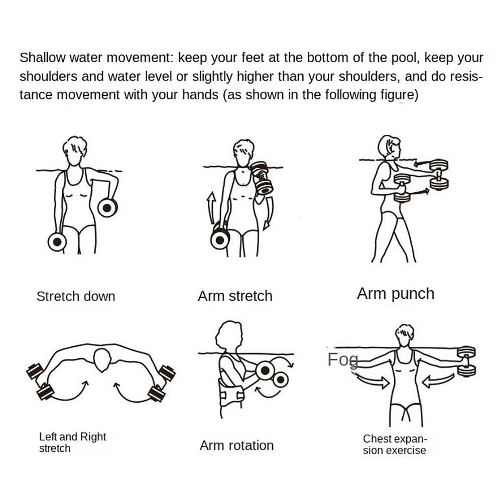 Multicolor Floating Dumbbell EVA Aquatic Exercise Dumbbells Portable Pool Exercise  Water Sports