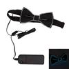 LED Bow Tie Polyester Plastic Copper Wire Adjustable Glowing Necktie for Party Dance Festival Club