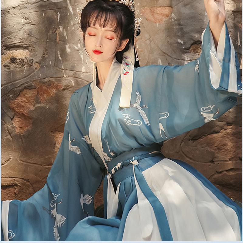 Китайское платье в восточном стиле, костюм феи Ханфу, косплей, древняя традиционная элегантная одежда принцессы династии Тан, одежда для выступлений