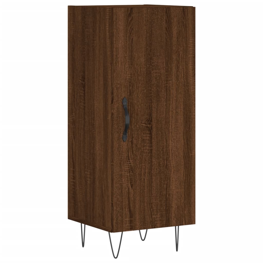 Sideboard in Brown Oak Look 34.5 x 34 x 90 cm Engineered Wood