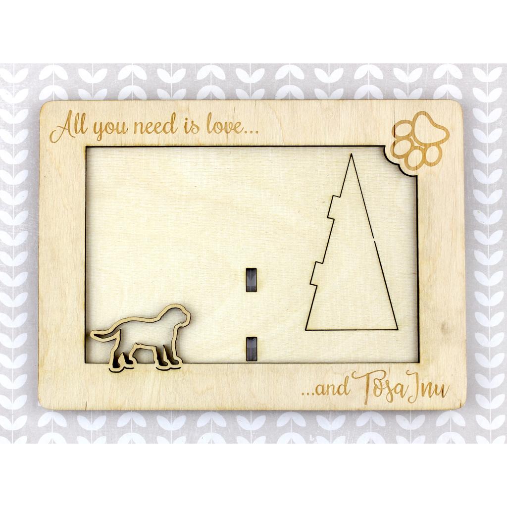 Tosa Inu, Tosa-Ken, Japanese Mastiff – Photo frame, engraved wooden frame | Art-Dog