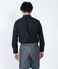 Seven Uniform GH7021-9 Black Medium Long Sleeve Stand Collar Shirt, Oxford Cloth, Restaurant Uniform