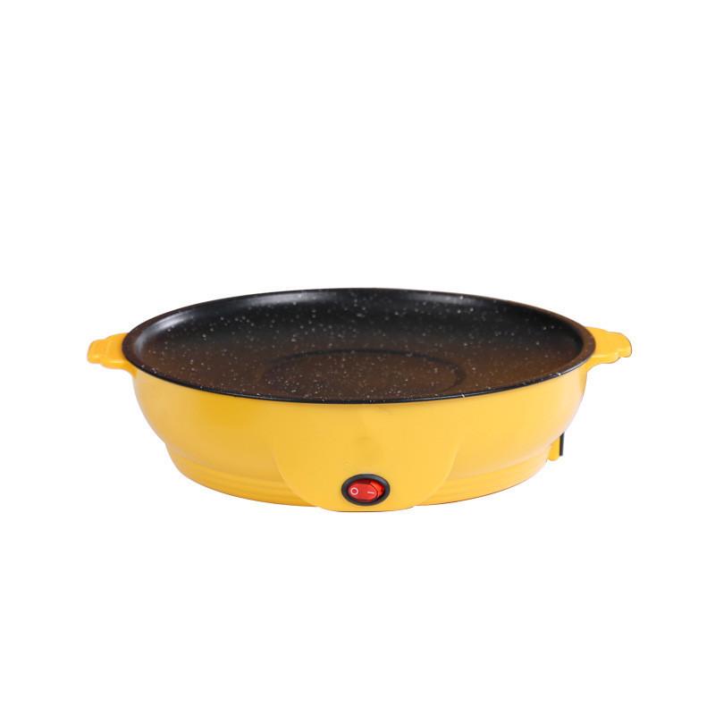 Электрическая сковорода-гриль с антипригарным покрытием для корейского барбекю, стейков и еды на вынос – маломощная, мини-размер для студенческих общежитий