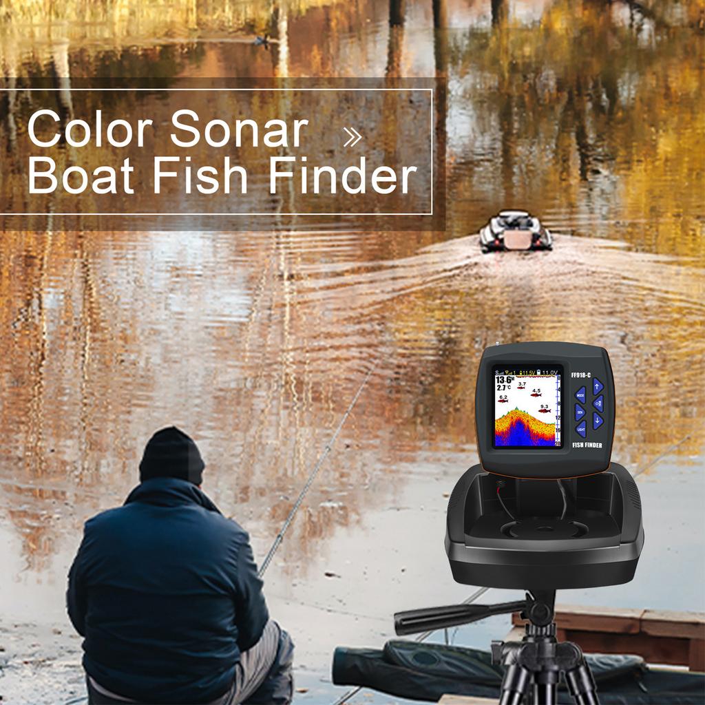 Sonar Fish Finder Wireless 300M High Clear Portable Depth Reader 100M Detection Fish Finders & Depth Finders for