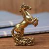 Латунная лошадь, настольное украшение, скульптура для кофейного столика в гостиной, металлическое изделие, украшение для дома, статуэтка лошади по китайскому зодиаку