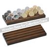 4 Rows Challenge Display Coin Holder Stand (Walnut Finish) Coin Case Collector